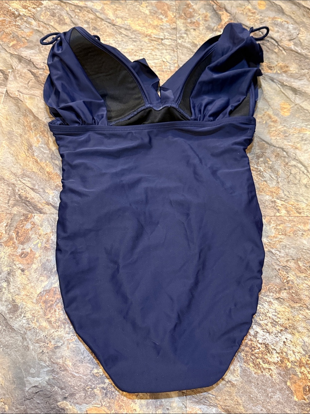 Women’s size 8 Navy One-Piece Swimsuit with Adjustable Straps - Picture 5 of 12